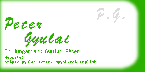 peter gyulai business card